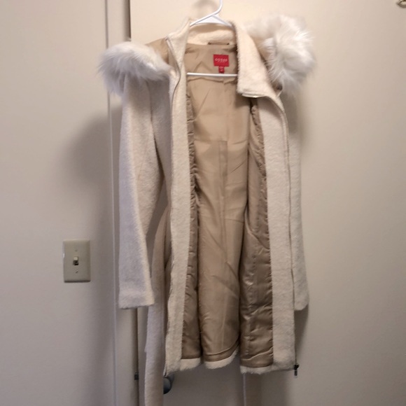 guess white winter coat